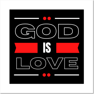 God Is Love | Christian Typography Posters and Art